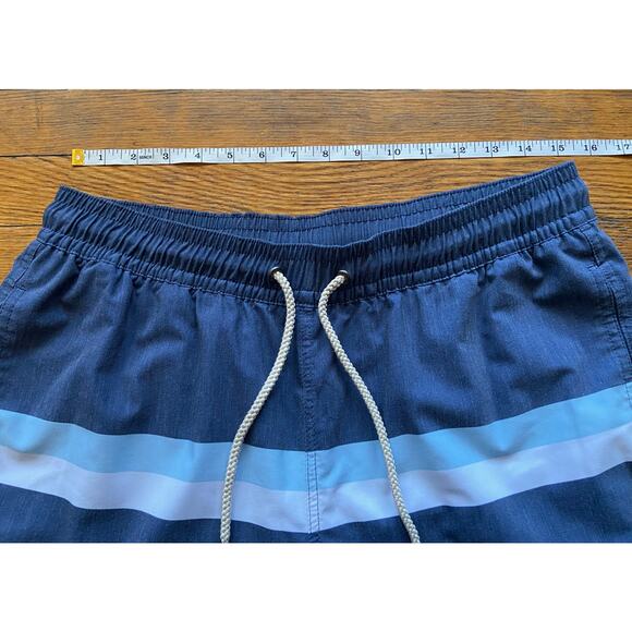 FAIR HARBOR Gray/Blue Striped Swim Shorts sz XL - Picture 7 of 11